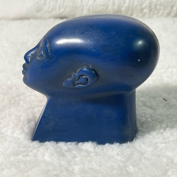 Miniature Egyptian Head Sculpture - Picture 3 of 7